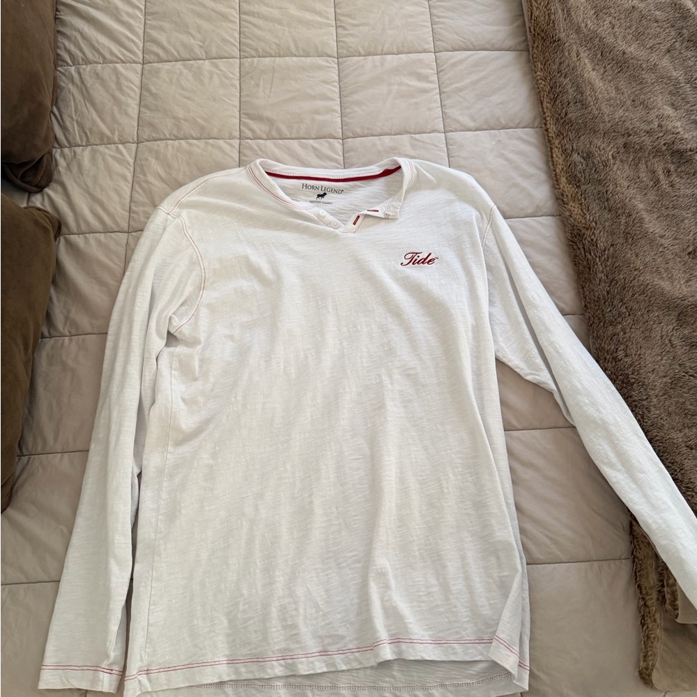 White Long Sleeve Alabama Shirt - Men’s M